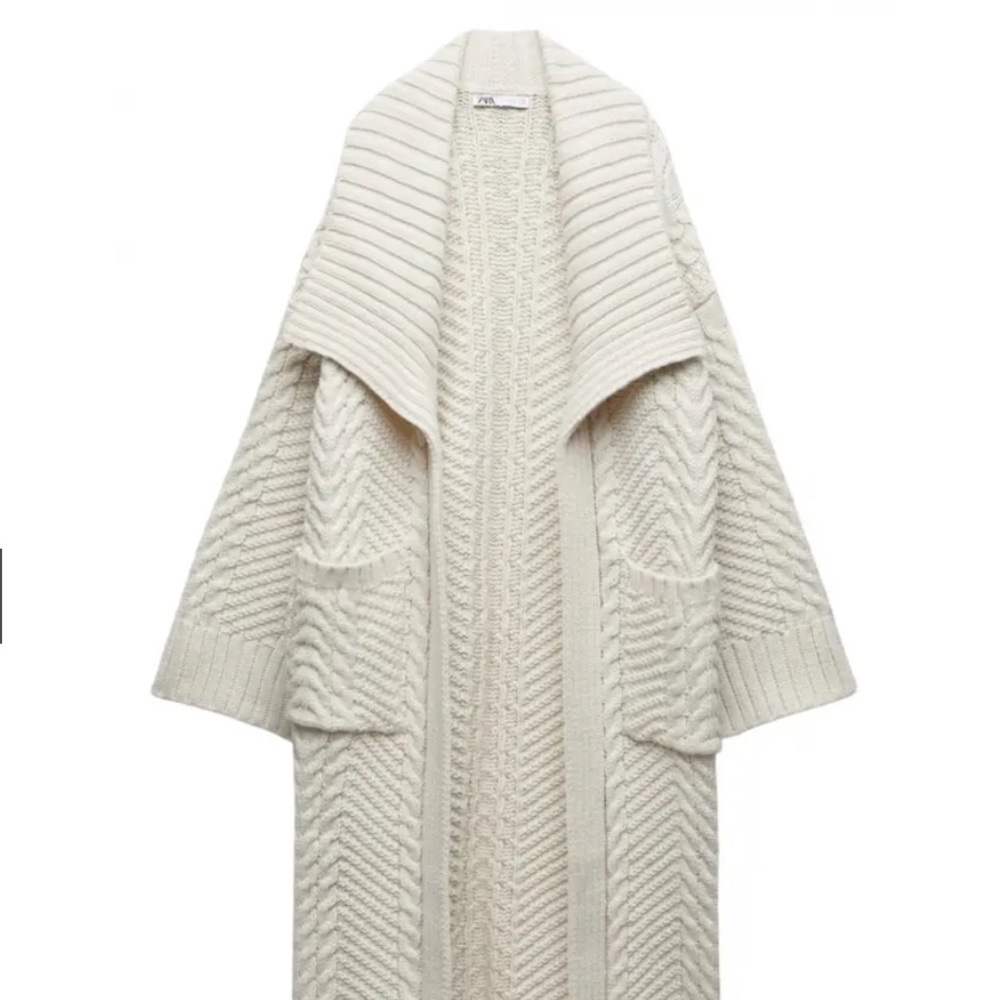 Zara Cable Knit Coat